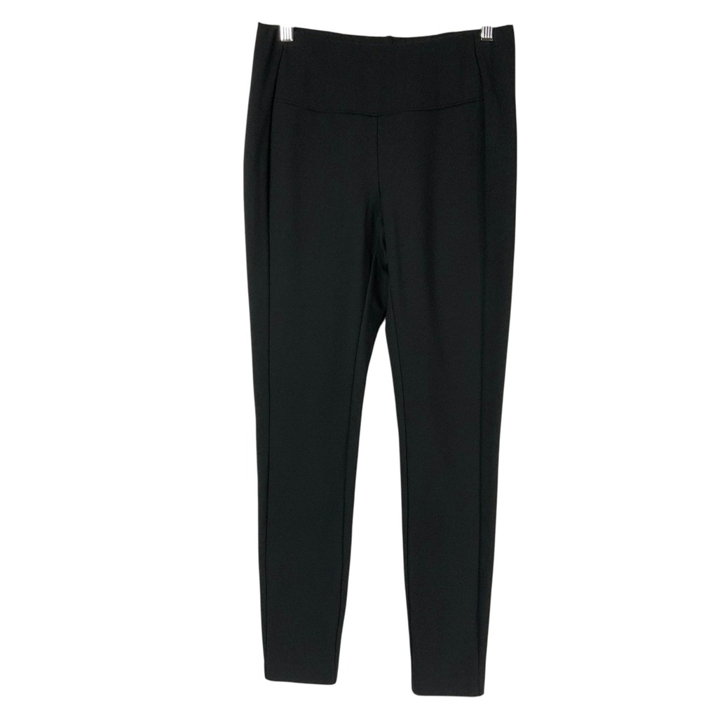 J. Jill Ponte Leggings High Rise Slim Fit Solid Black Stretch Knit Size S